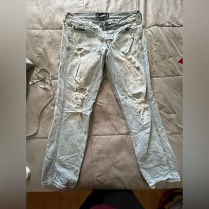 Hollister distressed whitewashed jeans